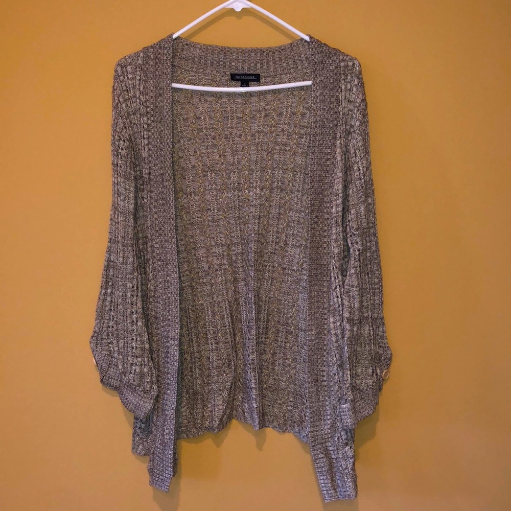 Notations Brand Brown Knitted Style Cardigan Size Large